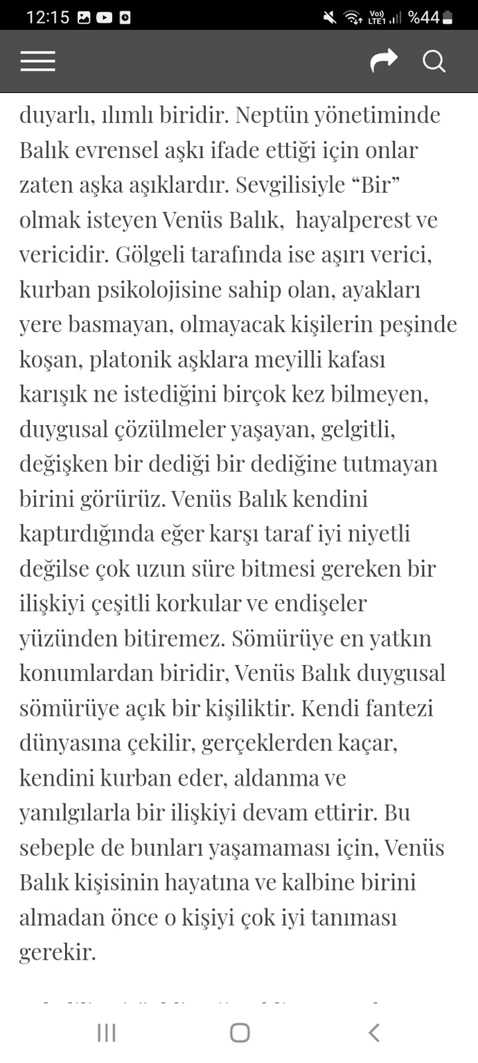 Venüsüm balık sizce aşk özelliklerim nasıl?