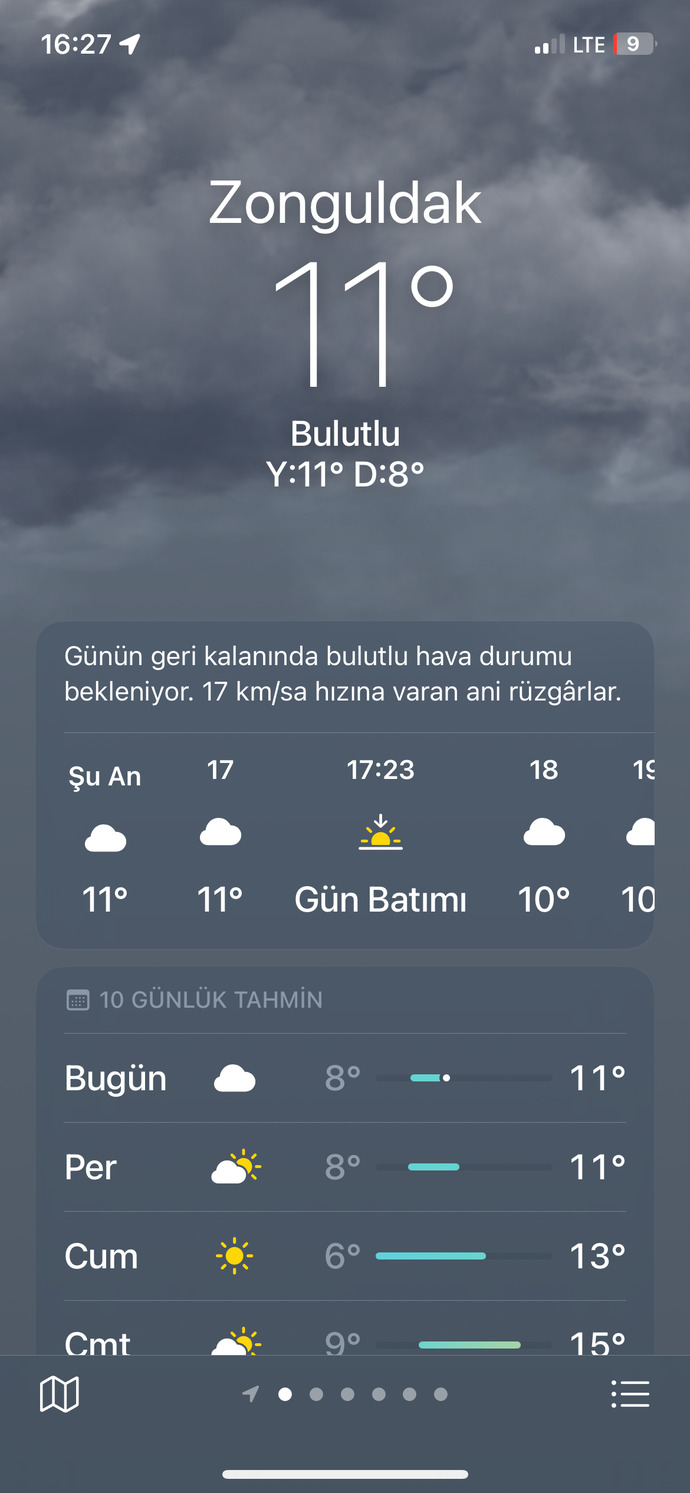 Bulunduğunuz şehirde hava kaç derece?