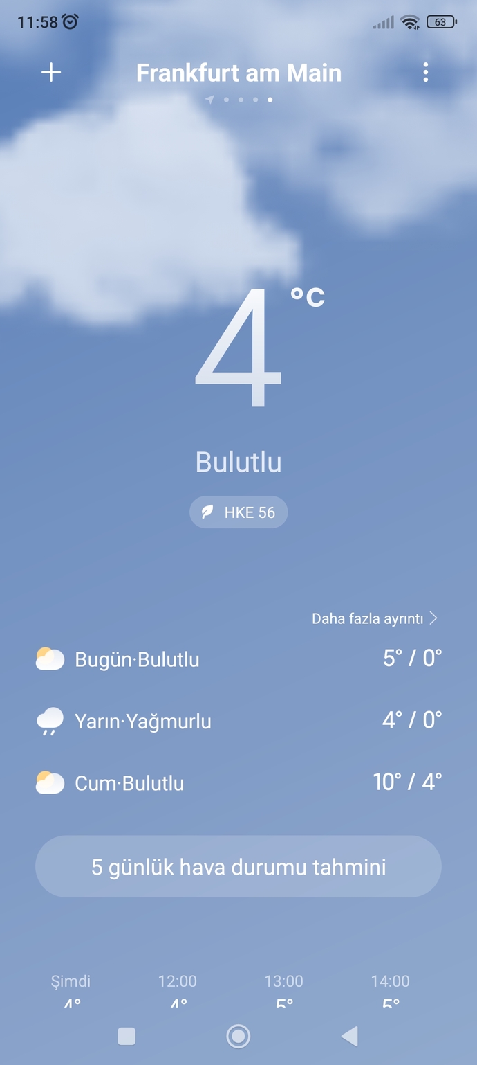 Bulunduğunuz şehirde hava kaç derece?