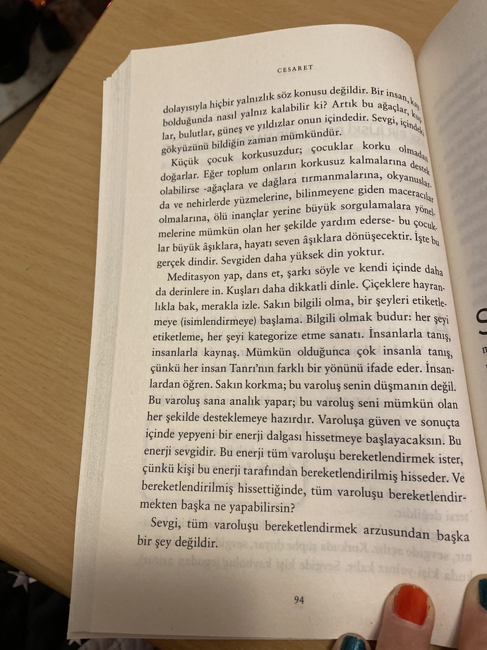 Çok severim osho kitaplarını ruhumu besliyor. 