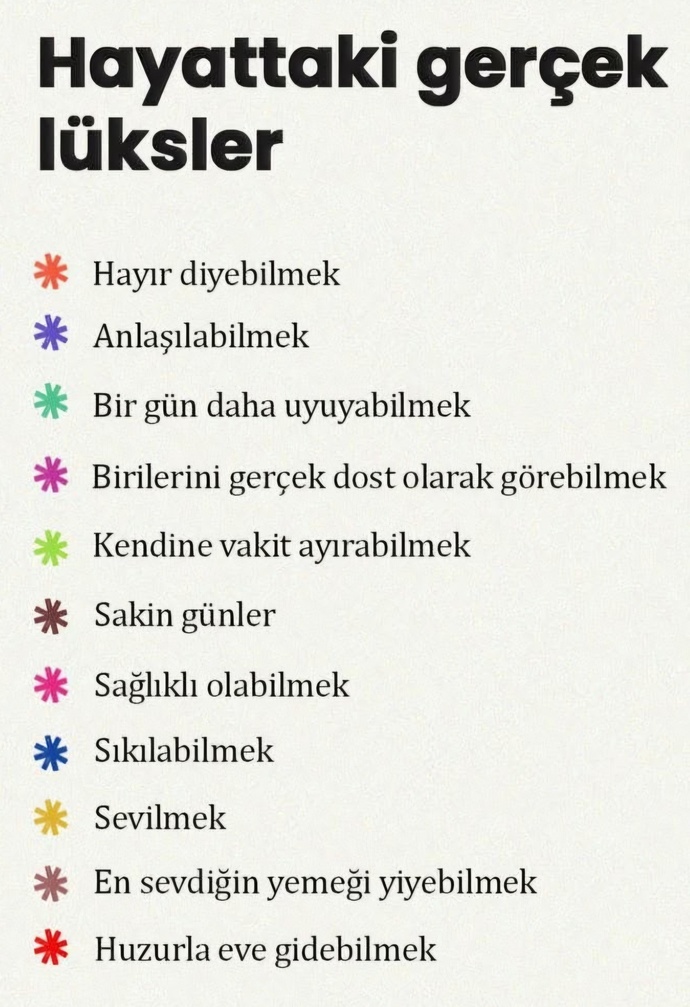 Hayattaki gerçek lüksünüz nedir?