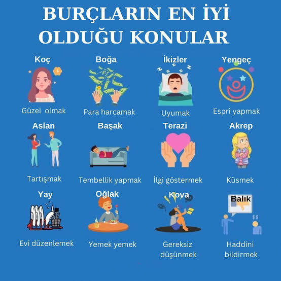Burcunuzun en iyi olduğu konular nedir?