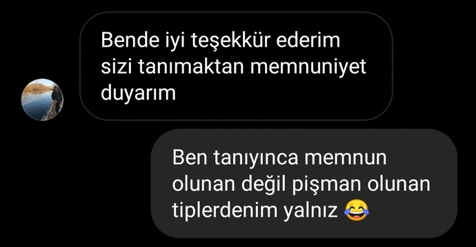 Tanışmak istediğiniz biri bunu derse cevabınız ne olur?