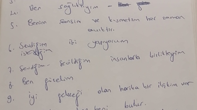 Manifestim nasıl olmuş. Söylediğin şey seni bulur?
