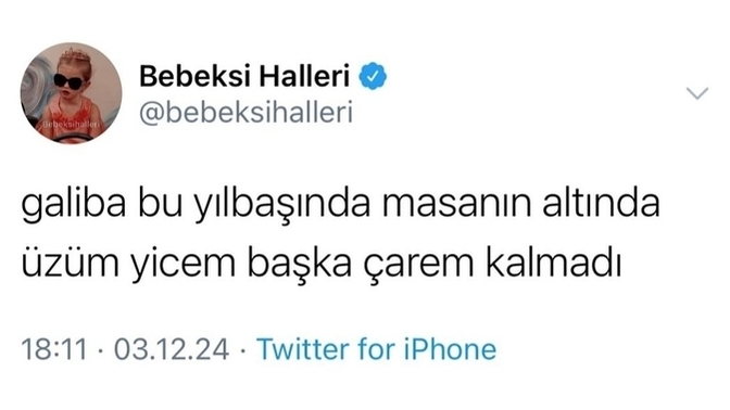 Kimler bu yılbaşında masanın altında üzüm yiyecek?