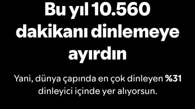 Spotify 2024 özetinde senin sonuçların nelerdi?