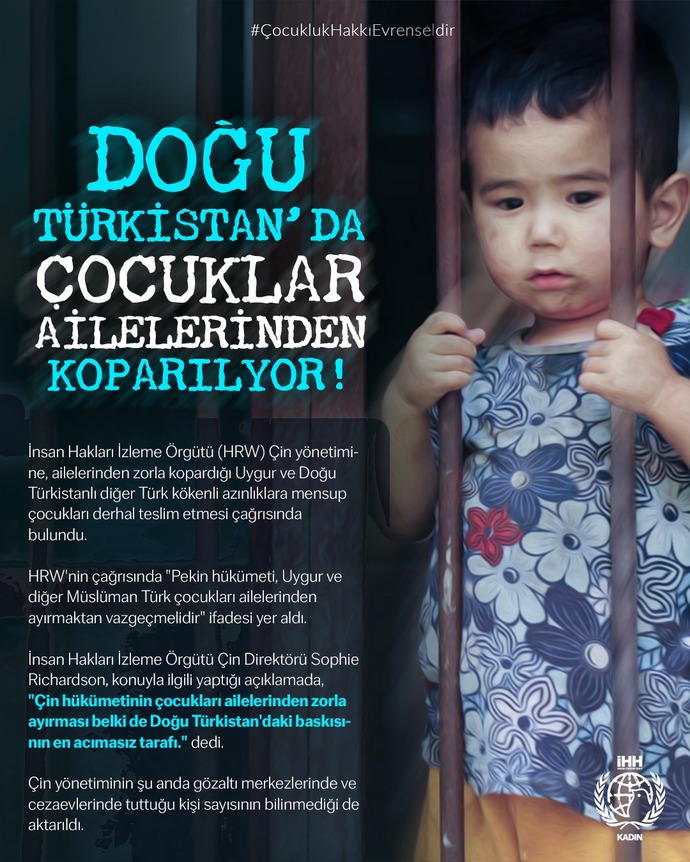 Çinin, ailelerinden zorla kopardığı Uygur Türkü çocuklar