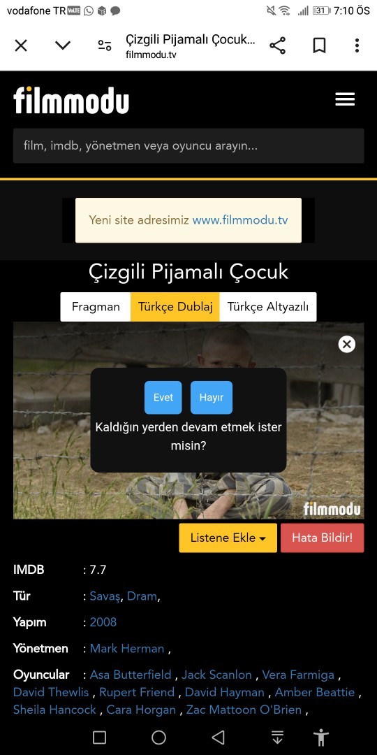 Çizgili Pijamalı Çocuk hakkında?