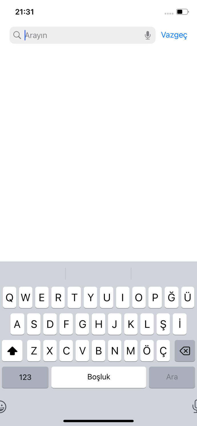 İPhone 11 kullanıyorum klavye böyle kaldı?