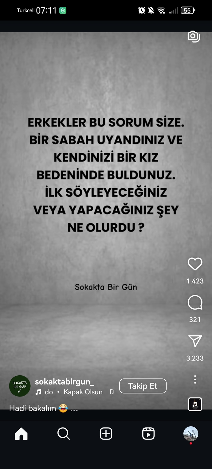 Böyle bir şey olsa ne yaparsınız?