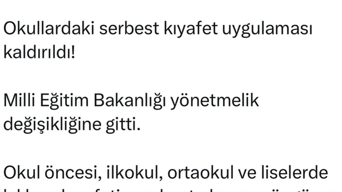 Kılık kıyafet Yönetmeliği geldi haberiniz var mı?