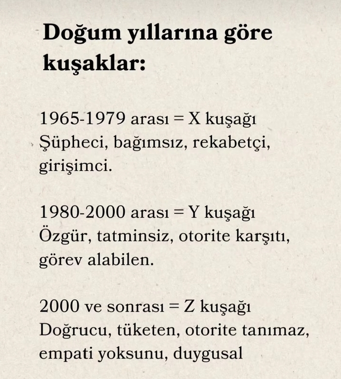 👉 Hey, KS li ! Sence, sen, hangi kuşaksın ve bu karakter özellikleri sana uyuyor mu? 👈😃
