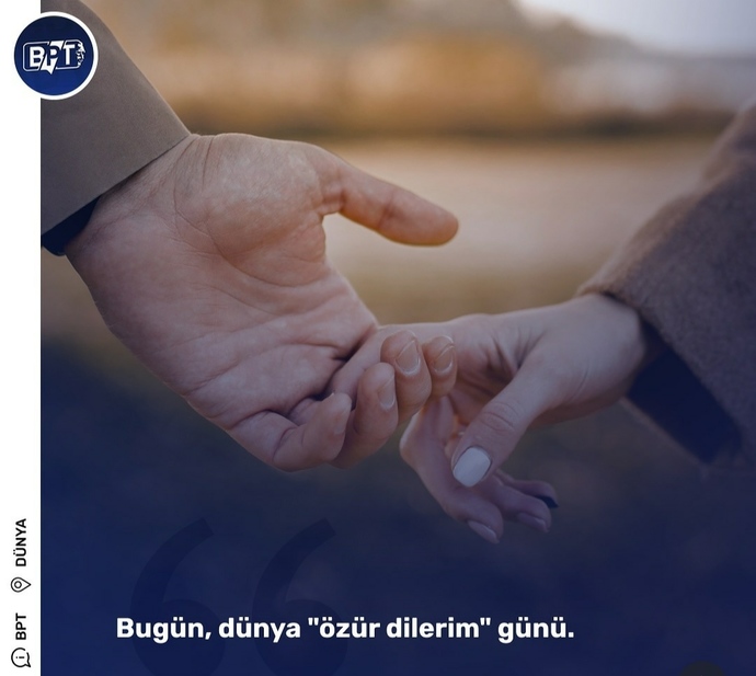 Özür dileyeceğiniz birisi var mı?