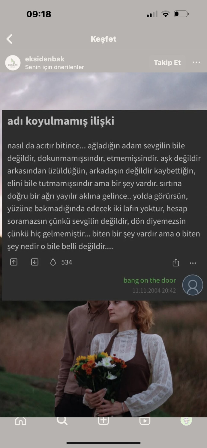 Aşkla ilgili sözü yorumlar mısınız 🤔?