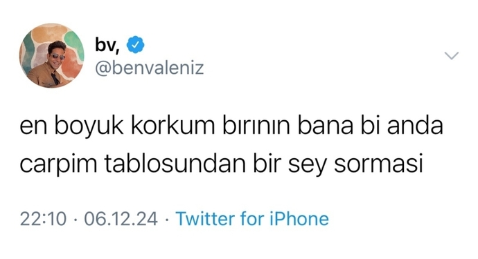 Çarpım tablosunu ezbere biliyor musunuz?