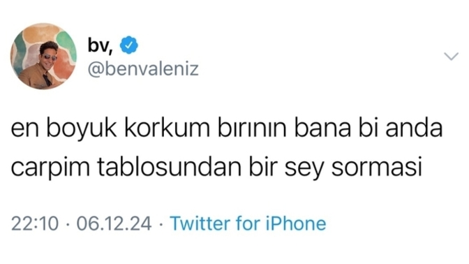 Çarpım tablosunu ezbere biliyor musunuz?