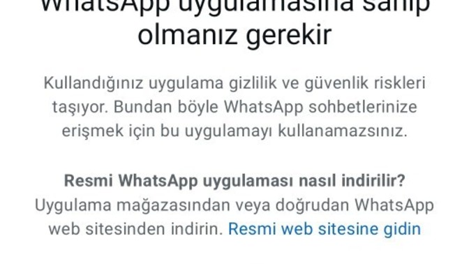 WhatsApp'a giriş yapamıyorum?