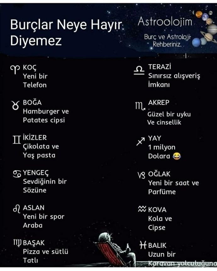 Burçlar neye hayır diyemez?
