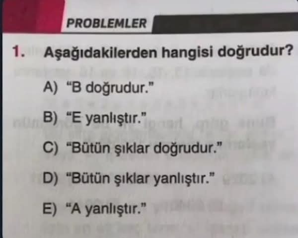 Doğru Cevap Hangisi?