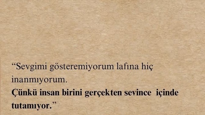 Sevginizi gösteren mi içinizde tutan birimisindir?