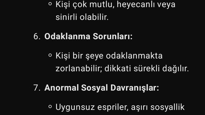 Benim psikolojik sorunum ne?