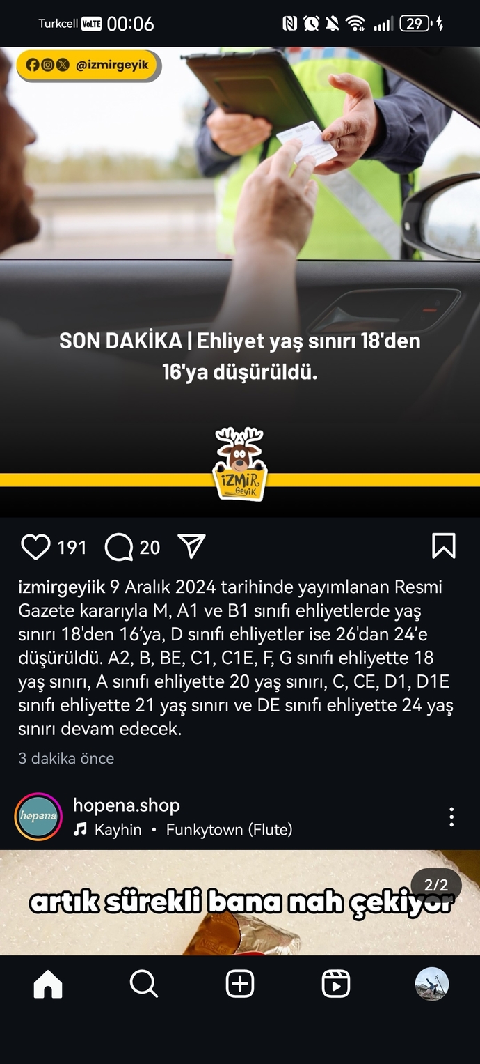 Ehliyet yaşı düştü haberiniz var mı?