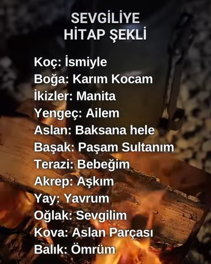 Sevgilinize/eşinize nasıl hitap edersiniz?