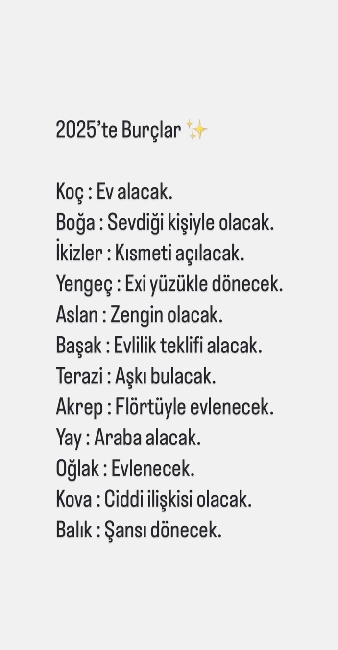 2025’te burcundan beklentin var mı?