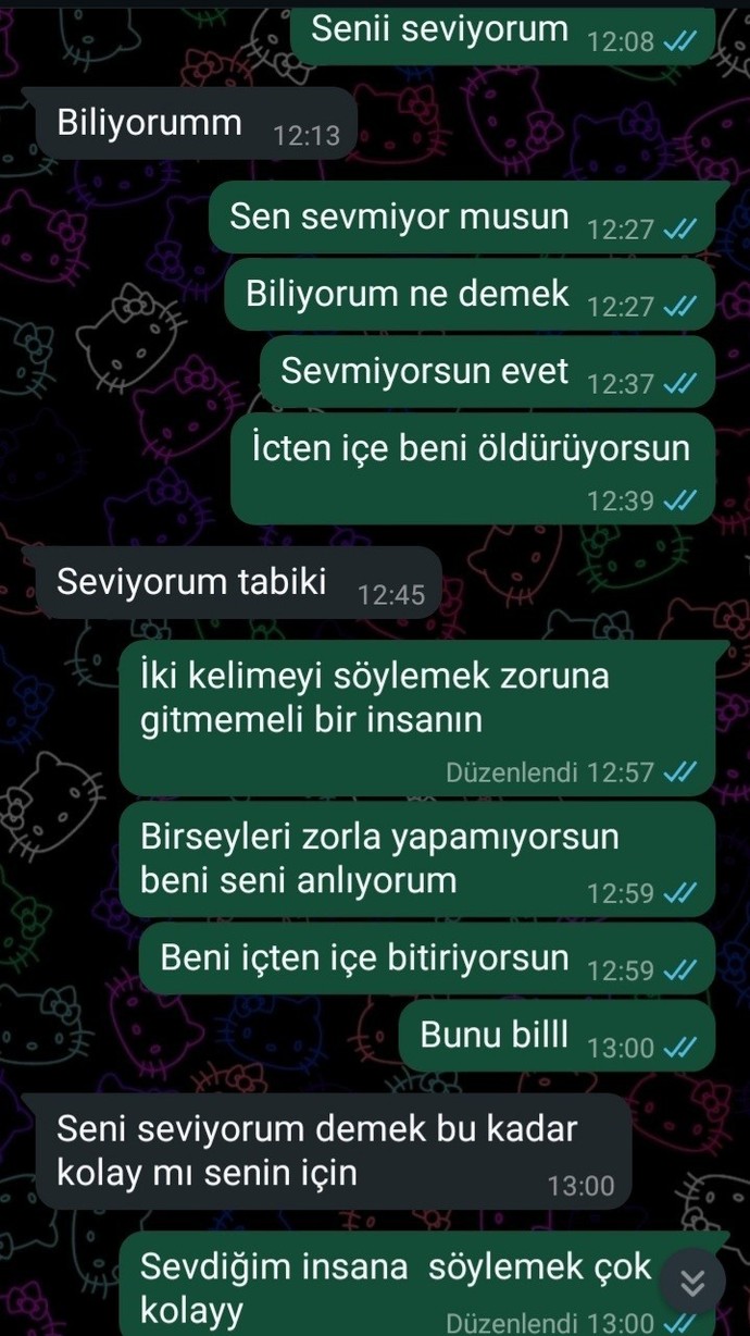 Seni seviyoruma bu şekilde cevap veren erkek seviyor mudur?