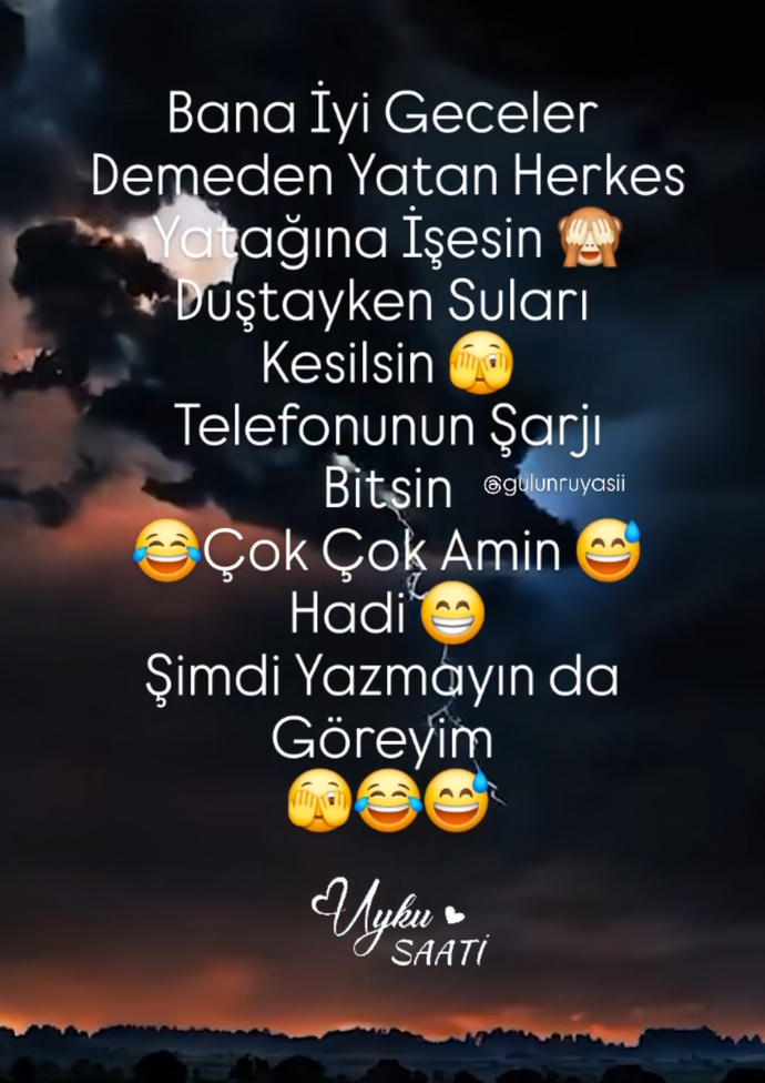 Bu nasıl bir beddua 😂😂😂