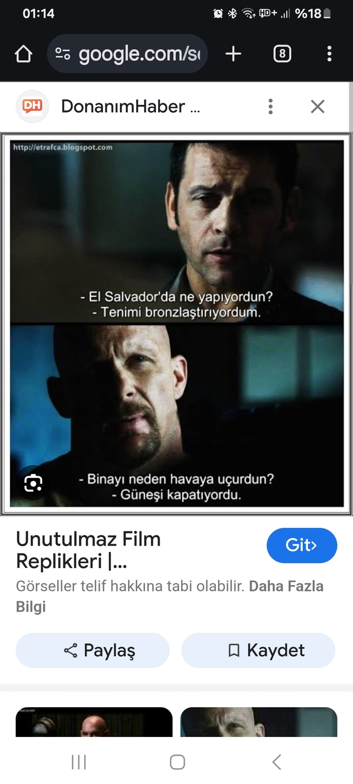 Googleye film replikleri yaz?