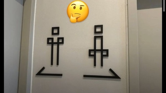 Bu wc işaretlerinden hangisi kadın hangisi erkek şimdi?