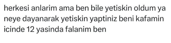 Kafa yaşınız kaç?