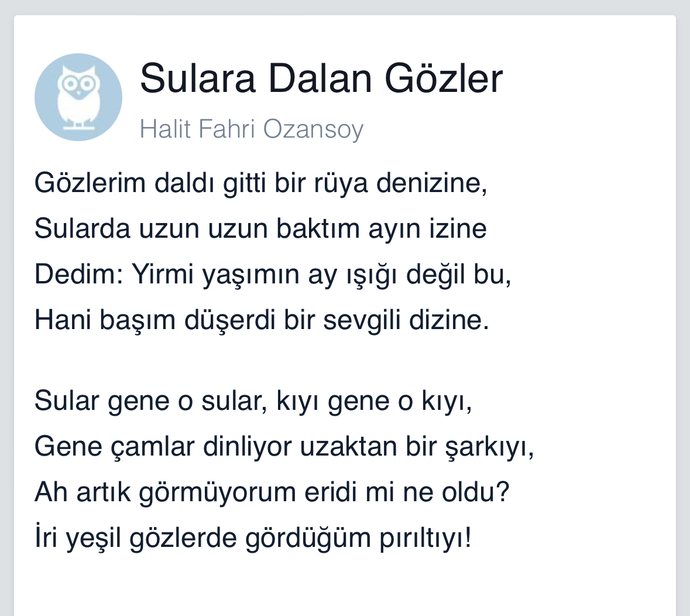 Hadi herkes bir şiir paylaşsın?
