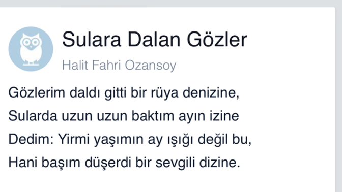 Hadi herkes bir şiir paylaşsın?