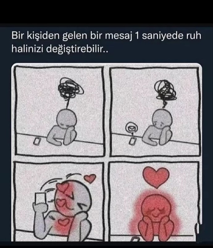 Size gelen bir mesaj mutlu etmeye yetermi?