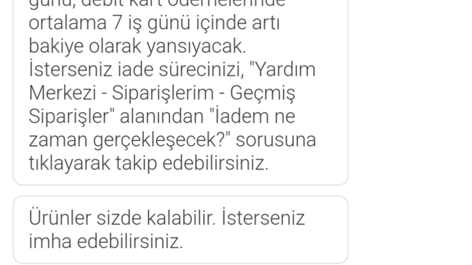 Yanlış yemek siparişi tesliminde kuryeden kesilen para, siparişlerin tam tutarı mı oluyor?
