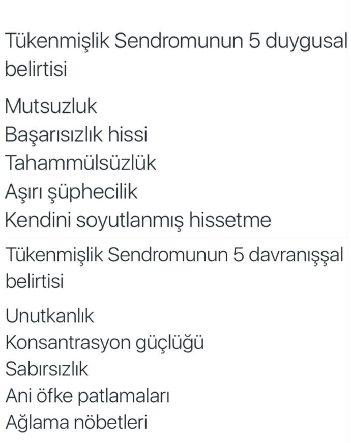 Tükenmişlik sendromuna yakalanan var mı?