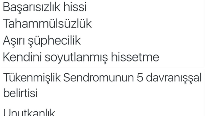 Tükenmişlik sendromuna yakalanan var mı?