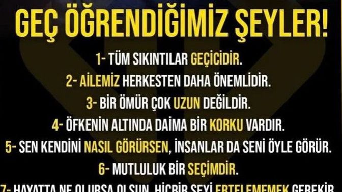 Hayat Hakkında "Geç Öğrendim" Dediğiniz Şeyler Var mı?