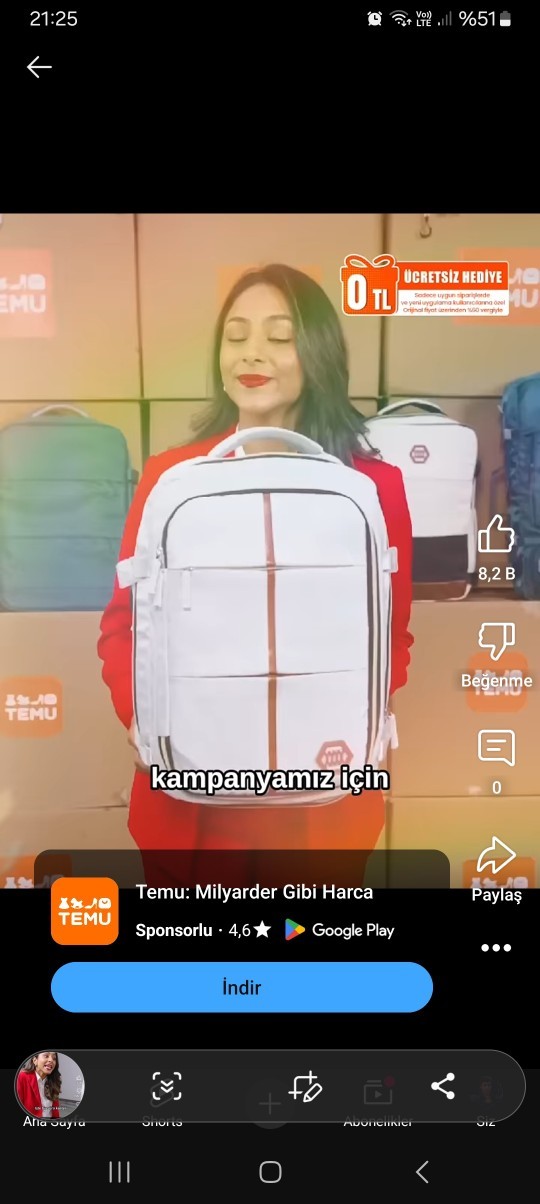 Reklamda oynayan kişiler için reklam seyreder misiniz?