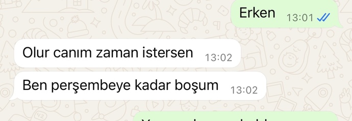 Sana aldığın son mesajı bana göstermeni söylesem söyler misin?