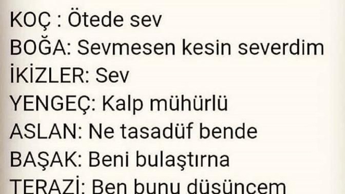 Burçlara aşık olduğunuzu söylerseniz ne cevap alırsınız?