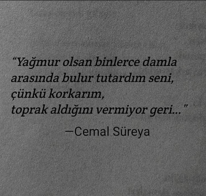 Bana en sevdiğin şiiri bırakır mısın?