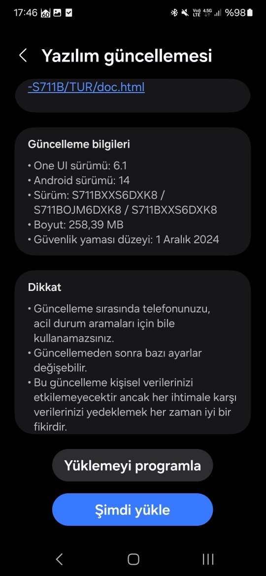 Telefonunuza en son ne zaman güncelleme geldi?