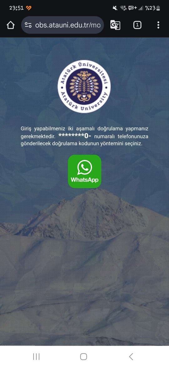 Obs giriş için neden WhatsApp doğrulama ister?