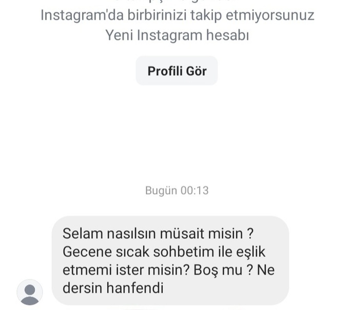 İnstagram dan bana gelen mesaja bakın sizede böyle mesajlar geliyor mu 😂😂?