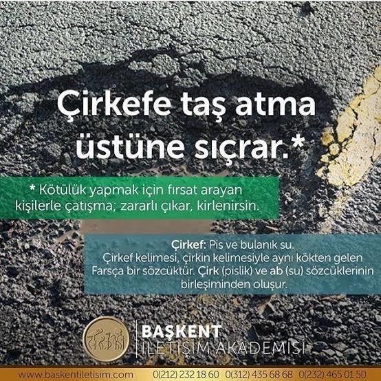 Çirkef insanlar toplum da kendini nasıl belli eder?