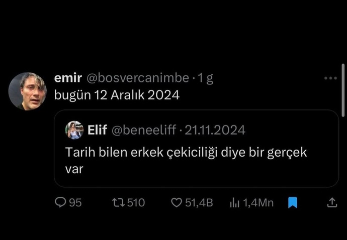 Tarih bilen erkek cekiciligi diye bir sey var mi?