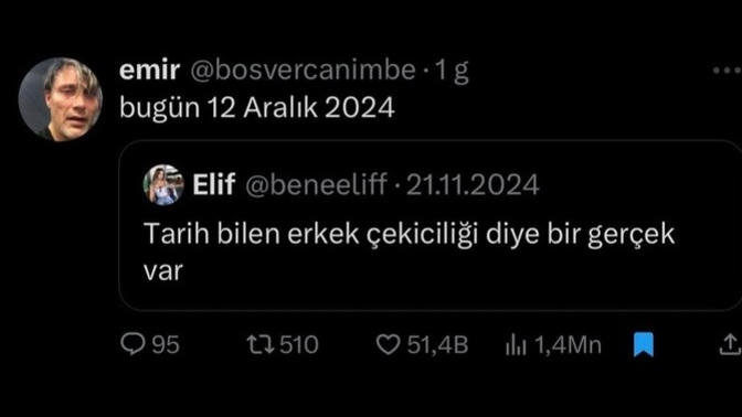 Tarih bilen erkek cekiciligi diye bir sey var mi?